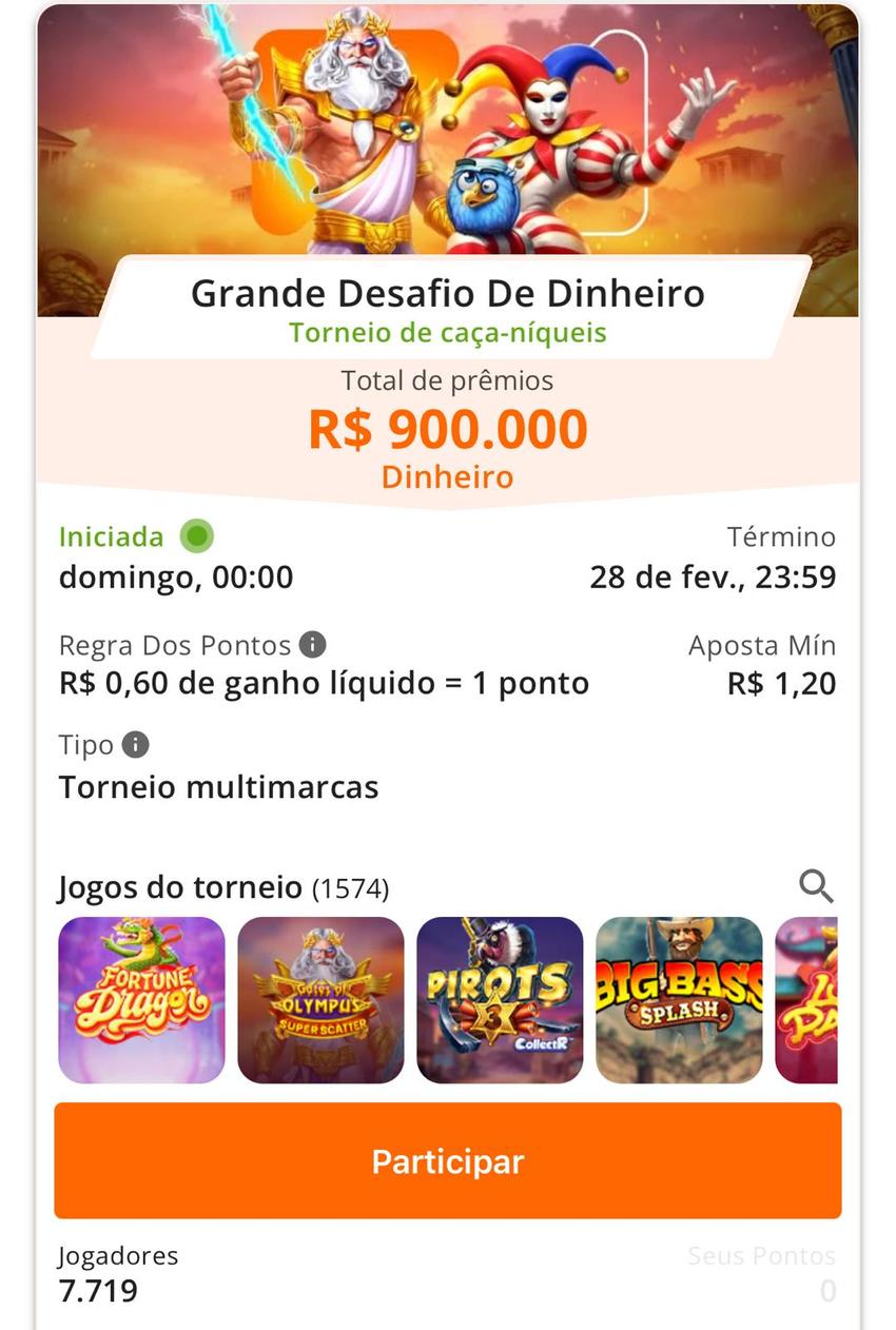 Captura da tela de torneios de cassino sem o código de bônus Betsson.