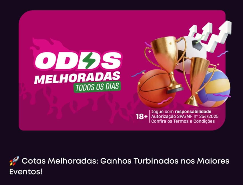 Captura de tela da promoção de odds melhoradas na Vbet.