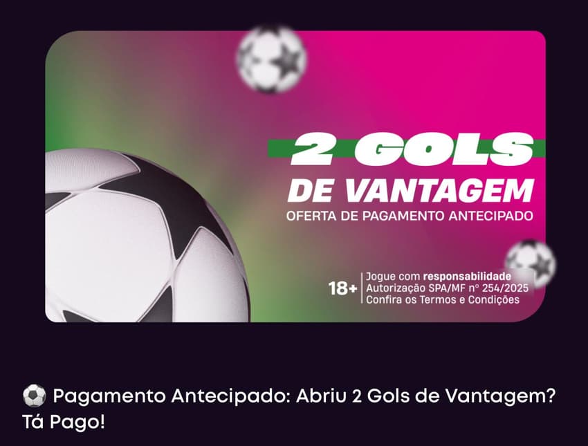 Captura de tela da promoção de Pagamento Antecipado na Vbet.