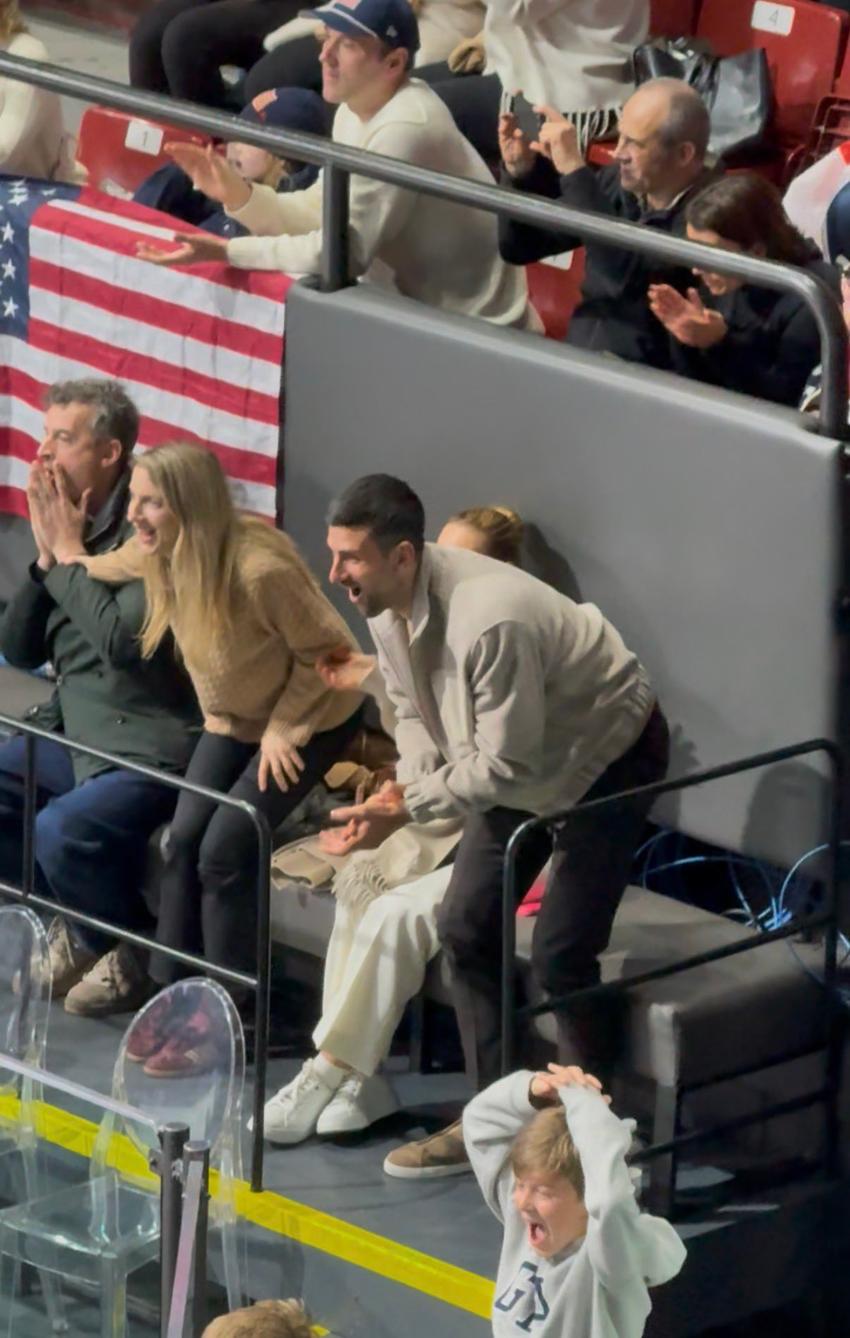 Reação de Djokovic durante apresentação de Ilia Malinin
