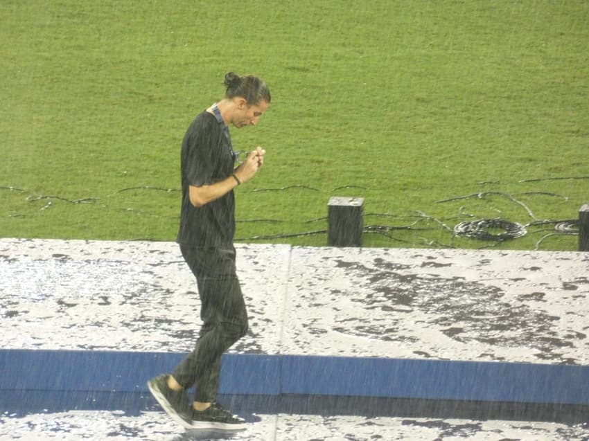 Filipe Luís após Flamengo x Lanús (Foto: Lucas Bayer/Lance!)