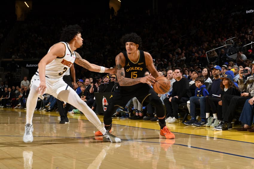 Gui Santos pelo Golden State Warriors na NBA (Foto: Noah Graham / NBAE / Getty Images / Getty Images via AFP)