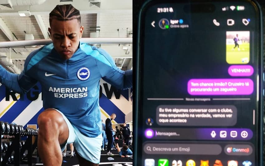 Conversa de Igor Júlio com torcedor (Foto: Central da Toca)