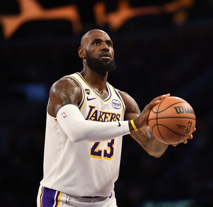 Lebron James pelo Los Angeles Lakers na NBA (Foto: Nick Tomoyasu / NBAE / Getty Images / Getty Images via AFP)
