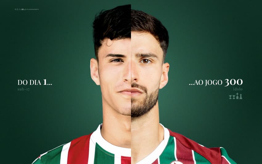 Martinelli completa 300 jogos pelo Fluminense diante do Maricá (Foto: Reprodução/FFC)