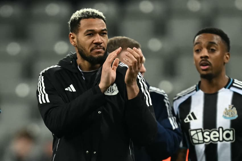 Joelinton marcou um dos gols da vitória do Newcastle pela Champions League (Foto: Paul ELLIS / AFP)