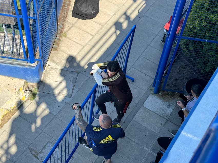 Rossi, goleiro do Flamengo, no CT do Boca Juniors (Foto: Lucas Bayer/Lance!)