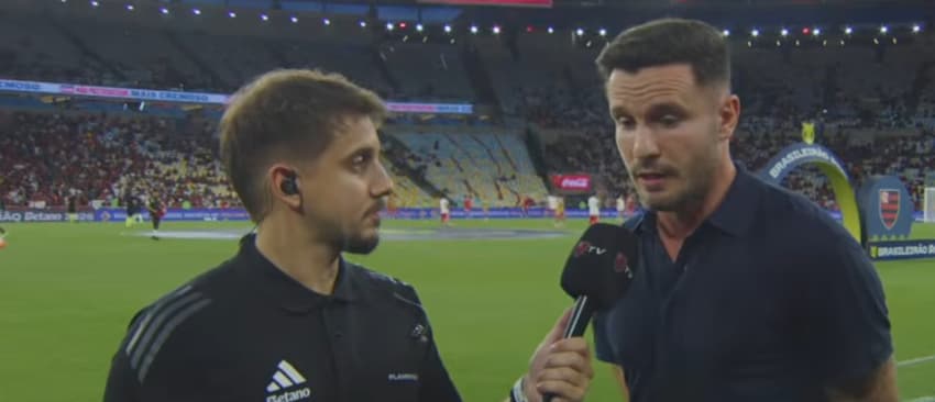 Saúl durante Flamengo x Internacional (Foto: Reprodução)