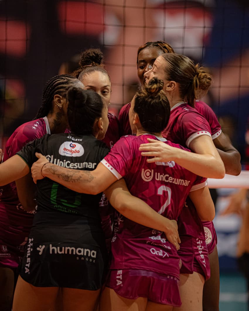 Sesc Flamengo enfrentou Maringá pela Superliga feminina de vôlei (Foto: Paula Reis/Flamengo)