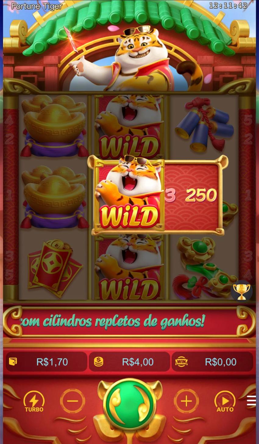 Captura de tela do jogo Fortune Tiger na F12 Bet.