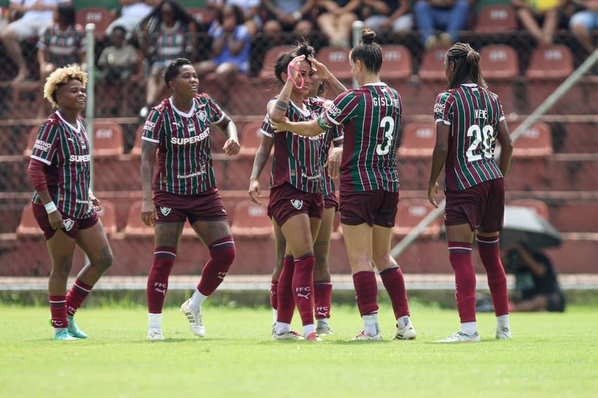 Xerém, RJ, Brasil - Estádio Marcelo Vieira. Fluminense enfrenta o Flamengo pela 5° rodada da Copa Rio Feminina 2026. FOTO: LEONARDO BRASIL/ FLUMINENSE FC