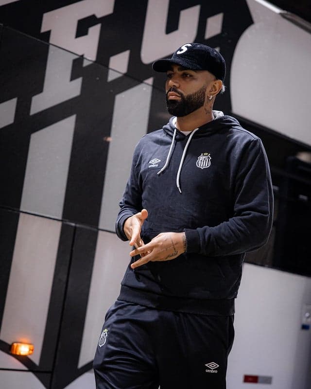 Gabriel Barbosa na concentração do Santos em São José do Rio Preto, em São Paulo. (Foto: Raul Baretta/ Santos FC)