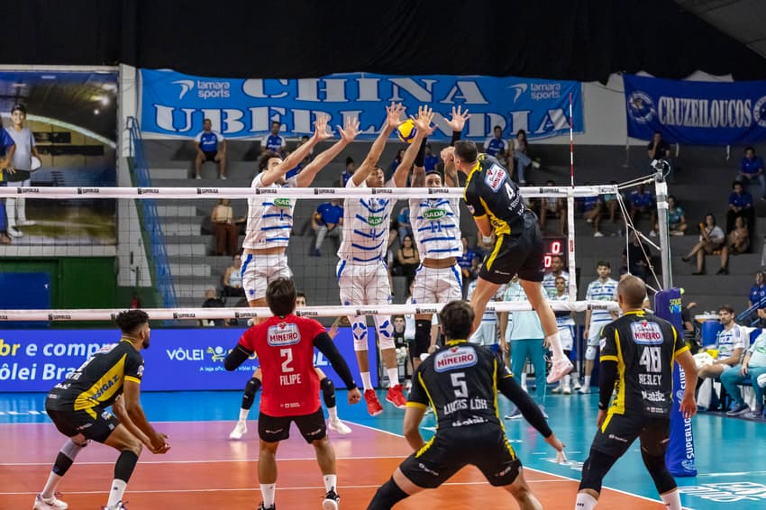 Sada Cruzeiro x Praia Clube pela Superliga Masculina 2025/2026 (Foto: Bruno Cunha/Praia Clube)