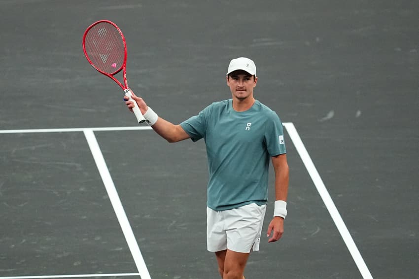 João Fonseca foi campeão do MGM Slam na T-Mobile Arena, em Las Vegas, em cima de Reilly Opelka (Foto: Chris Unger / Getty Images via AFP)