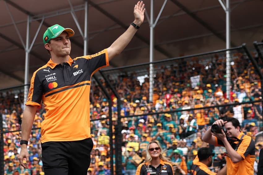 Oscar Piastri antes do GP da Austrália de F1 (Foto: Martin Keep/ AFP)