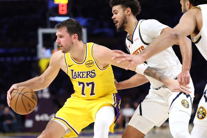 Denver Nuggets x Los Angeles Lakers pela NBA 2025/2026 (Foto: Sean M. Haffey/Getty Images)
