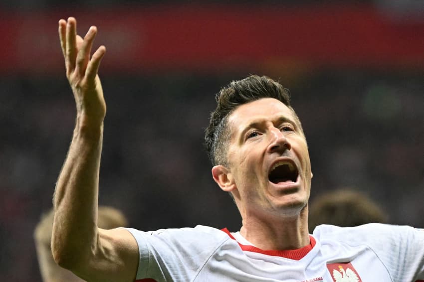 Lewandowski balançou as redes para a Polônia (Foto: Sergei Gapon / AFP)