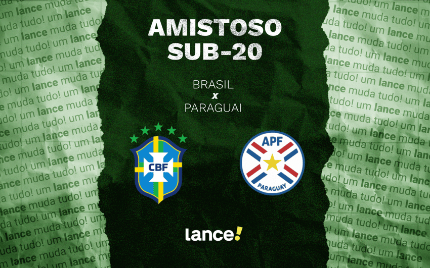 Brasil x Paraguai sub-20 em amistoso (Arte: Lance!)