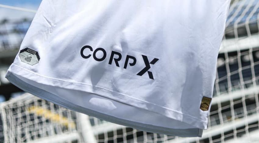 Espaço que será ocupado pela CorpX na camisa do Santos (Foto: Divulgação/SantosFC)