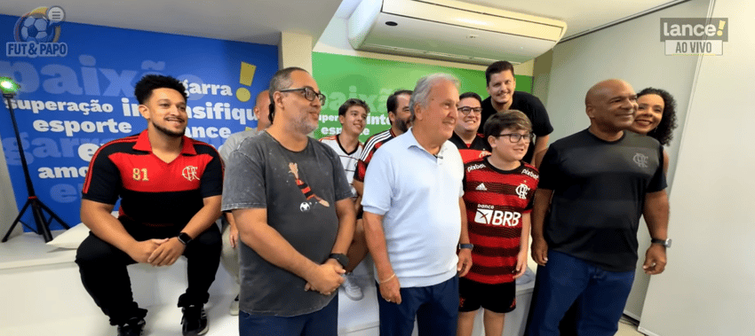 Zico com assinantes do Sócio Lance! (Foto: Reprodução)