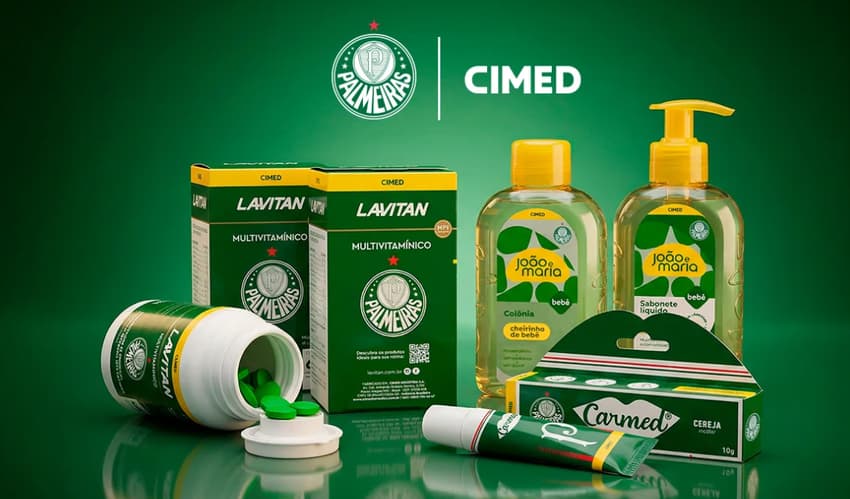 Cimed lança produtos exclusivos em parceria com o Palmeiras.