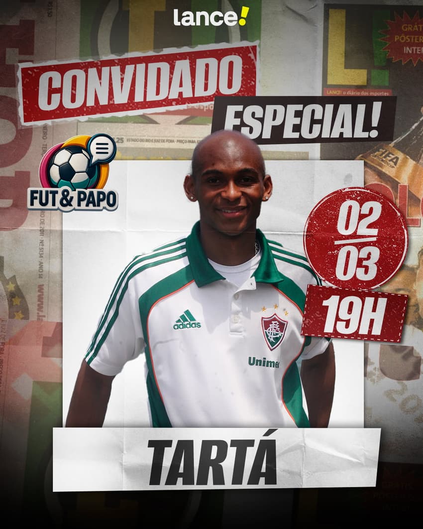 Tartá é o convidado do Fut&amp;Papo desta segunda-feira (Foto: Divulgação)