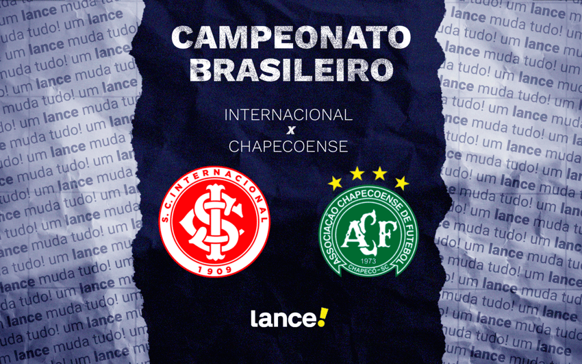 Internacional e Chapecoense se enfrentam pelo Brasileirão (Foto: Arte/Lance!)