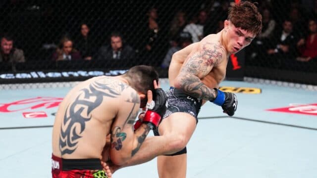 Lone'er Kavanagh venceu Brandon Moreno no UFC Fight Night (Foto: Reprodução/Twitter)