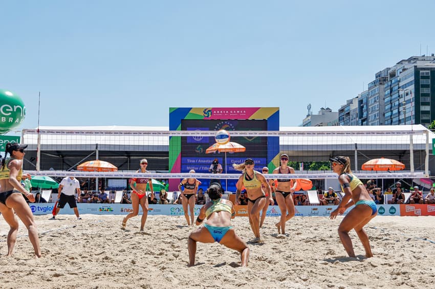 Brasil x Mundo: jogo de quartetos do Areia Games (Foto: Wallace Teixeira)