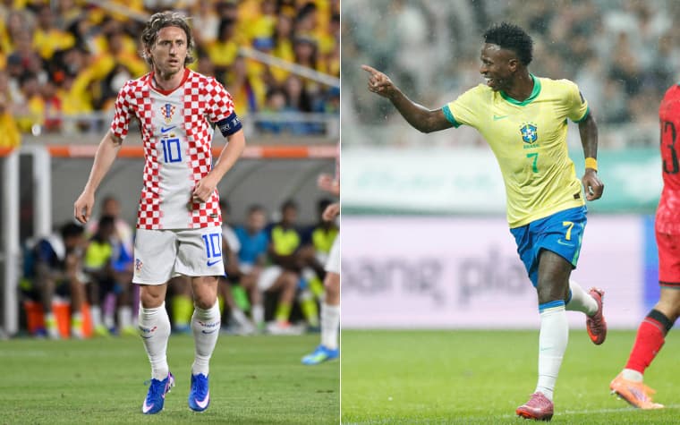 Modric e Vini Jr são as grandes referências de Croácia e Brasil no amistoso da Data Fifa
