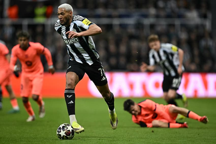 Newcastle e Barcelona empataram por 1 a 1 pela Champions League (Foto: Paul ELLIS / AFP)