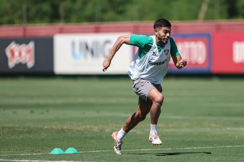 Nonato em treino do Fluminense nesta quinta-feira (5) (Foto: Lucas Merçon/FFC)