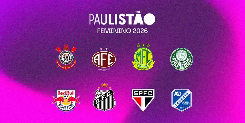 Clubes que disputarão o Paulistão Feminino em 2026. (Foto: FPF/Divulgação)