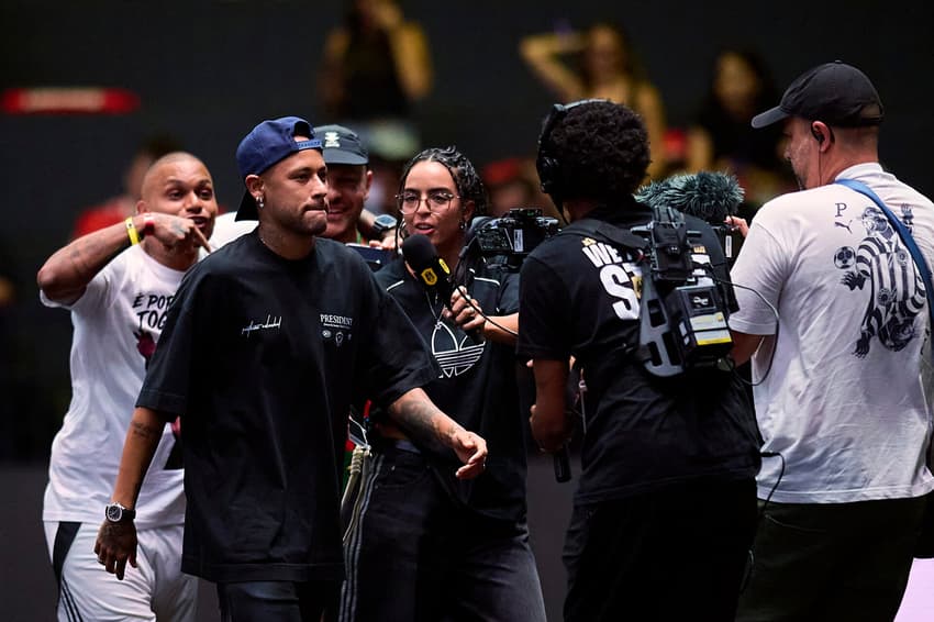 Fora da Seleção, Neymar comemora gol na Kings League Brasil (Foto: Divulgação/ Kings League Brasil)