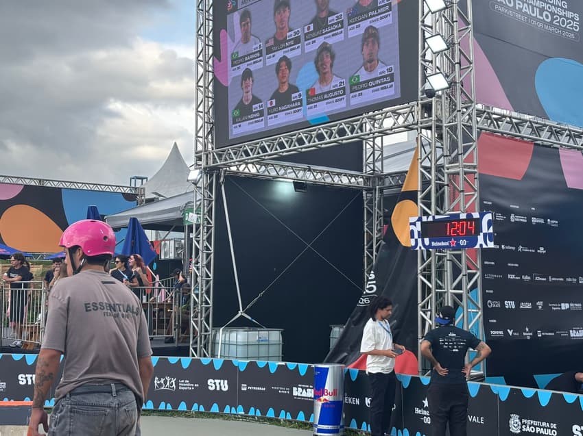Vento danifica parte da estrutura do Mundial de Skate em São Paulo (Foto: Beatriz Pinheiro/Lance!)