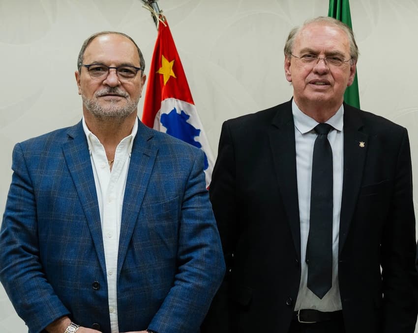 Romeu Tuma Júnior e Osmar Stabile (Foto: Evander Portilho/ Agência Corinthians)