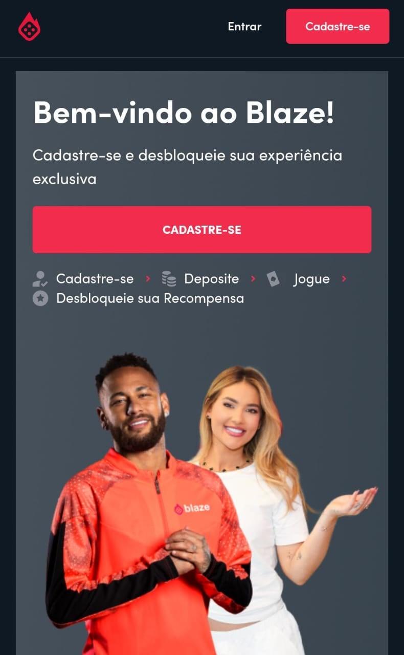 Captura de tela do cassino Blaze.