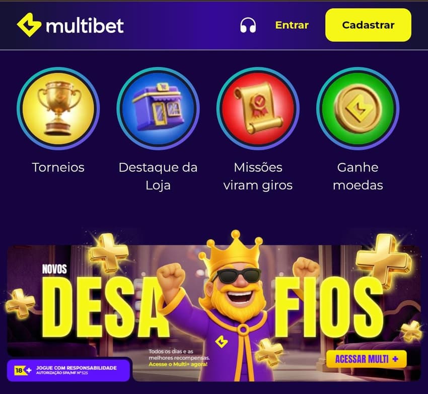 Captura de tela do cassino Multibet.