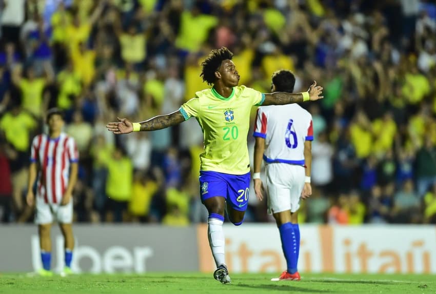 Bruninho comemora gol da Seleção Sub-20 (Foto: Divulgação/CBF)