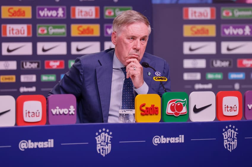 Carlo Ancelotti, durante convocação da Seleção