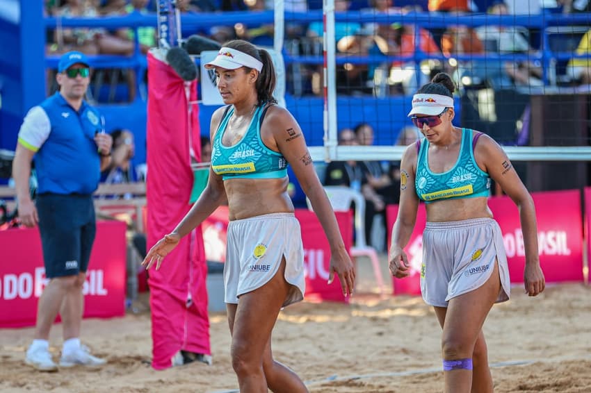 Duda e Ana Patrícia em ação no Circuito Mundial em João Pessoa (Foto: Cristiano Santos/Beach Games Brazil/CBV)