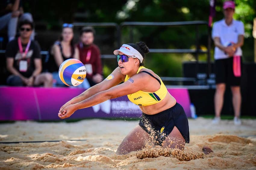 Duda Lisboa no Campeonato Mundial de Vôlei de Praia 2025 (Foto: Divulgação/Volleyball World)