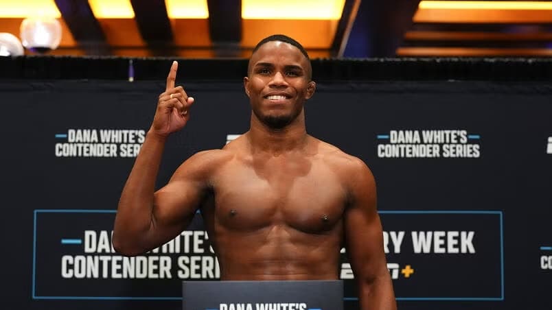 Felipe Franco no Dana White's Contender Series, antes de entrar no UFC (Foto: Chris Unger/Zuffa LLC/UFC)