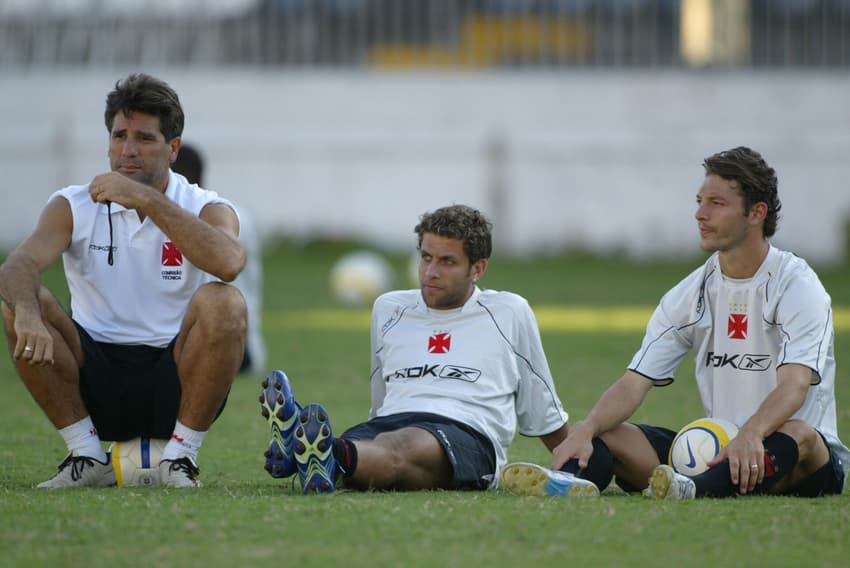 Renato Gaúcho ao lado de Jean e Leandro Amaral durante treino (Foto: Cleber Mendes/Lancepress!)