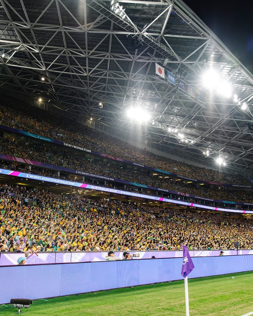 Público de Austrália x Japão, pela Copa da Ásia Feminina. (Foto: Austrália/Divulgação)