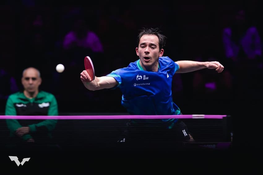 Hugo Calderano foi acompanhado pelo técnico Paco Arado nos torneios de 2026