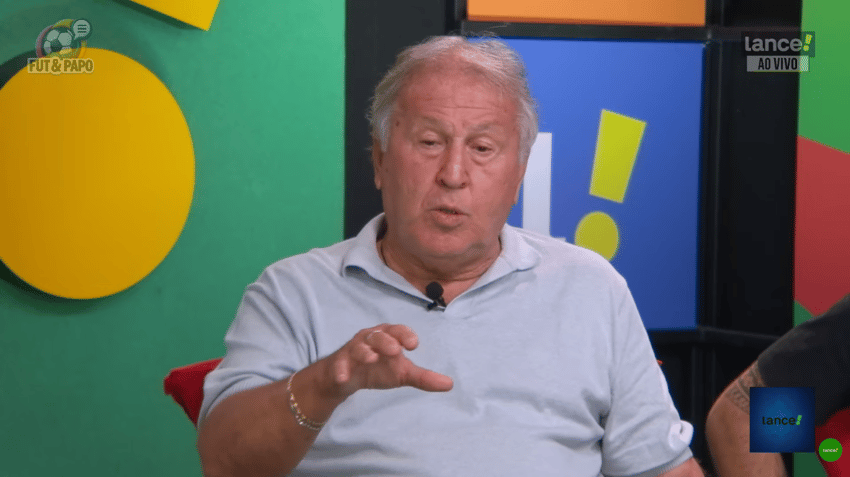 Zico, ídolo do Flamengo, durante entrevista ao Fut&amp;Papo (Foto: Reprodução)