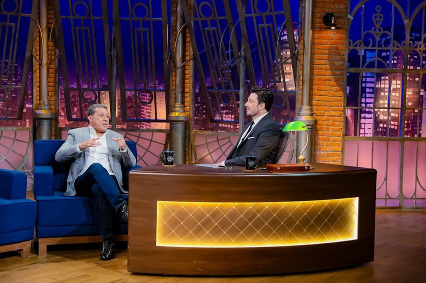 Vanderlei Luxemburgo brinca com Filipe Luís e reações ao assistir jogos do Flamengo (Foto: Lourival Ribeiro/SBT)