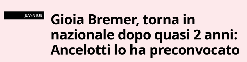 Jornal "La Gazzetta dello Sport" sobre a convocação de Bremer para a Seleção Brasileira (Foto: La Gazzetta dello Sport)