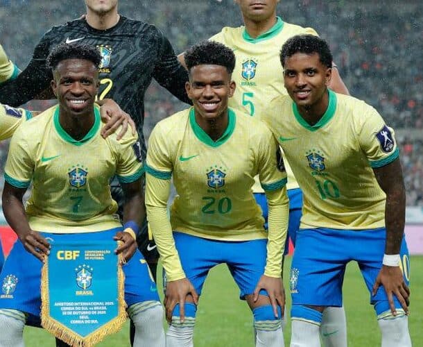 Estêvão e Rodrygo ficam de fora da última convocação de Ancelotti antes da Copa (Foto: Rafael Ribeiro/Seleção Brasileira)